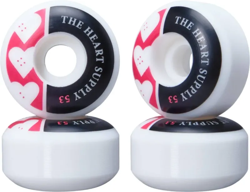 Heart Supply Squad 99A Skateboard Wheels Red 53mm (4) Heart Supply Squad 99A Skateboard Wheels Red 53mm (4)