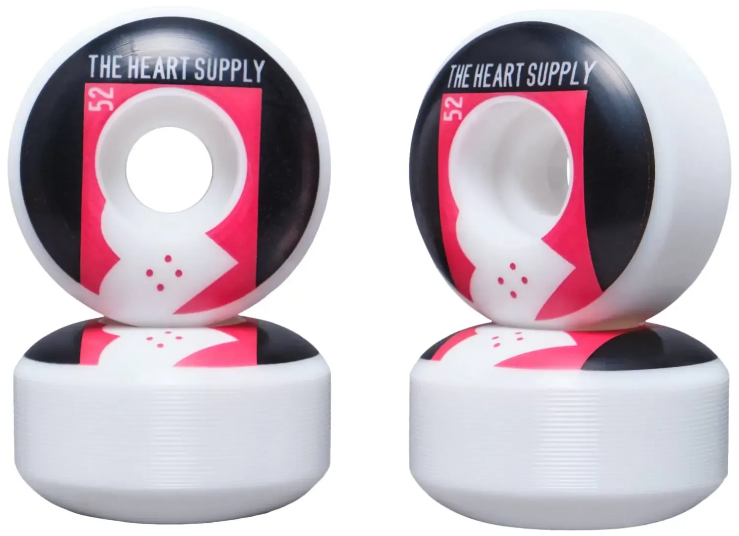 Heart Supply Even 99A Skateboard Wheels Red 52mm (4) Heart Supply Even 99A Skateboard Wheels Red 52mm (4)