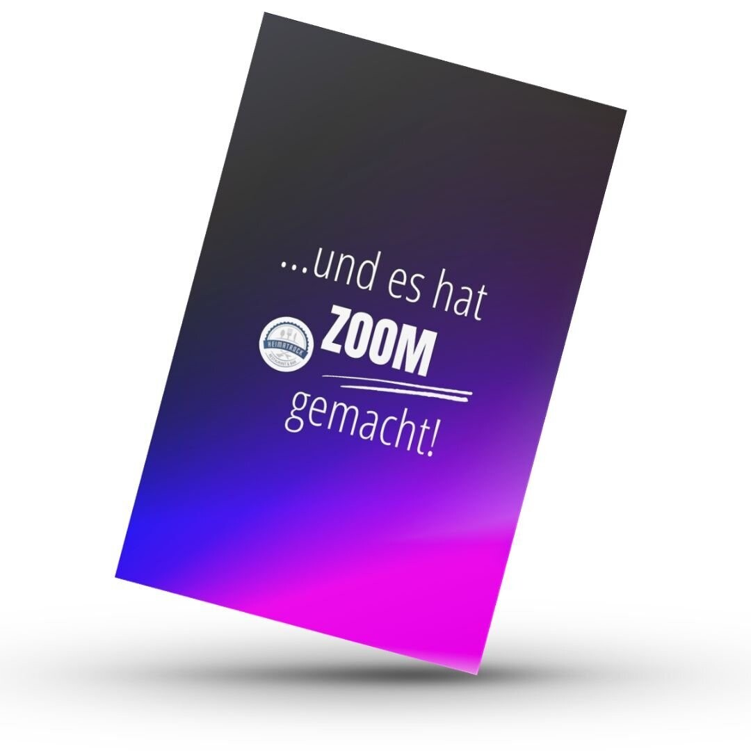 Postkarte "und es hat zoom gemacht" DINA6