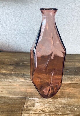 Vase aus receyceltem Glas, rot