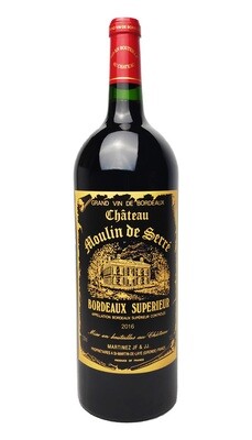 Magnum 1,5 l - Bordeaux Supérieur Rouge Château Moulin de Serré 2016 - 6 Bouteilles