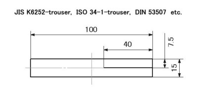 ISO 34-1 TROUSER  SPECIMEN TENSILE CUTTING DIE