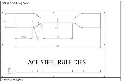 ISO 527-2-5B  SPECIMEN TENSILE CUTTING DIE