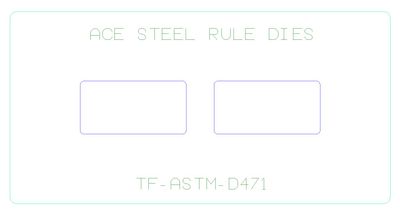 ASTM D471 TF  Die Dogbone Specimen Sample Cutting Die. In Stock