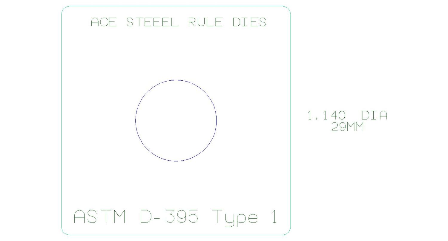 ASTM D395 Type 1  Die Dogbone Specimen Sample Cutting Die. In Stock
