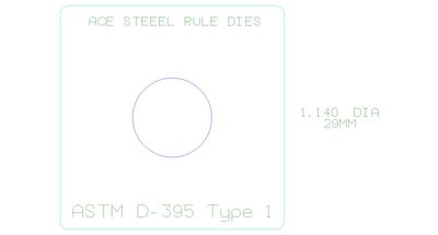 ASTM D395 Type 1  Die Dogbone Specimen Sample Cutting Die. In Stock