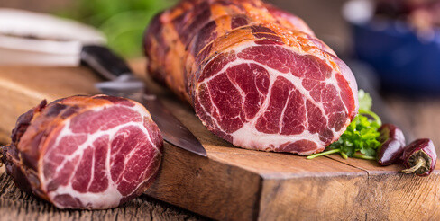 Schinken mild Geräuchert / Durchwachsen 1,5 kg am Stück