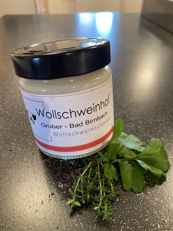 Schmalz vom Wollschwein im Glas