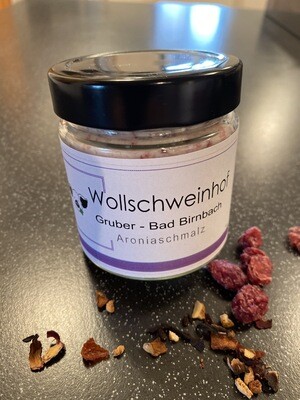 Schmalz vom Wollschwein verfeinert mit Preiselbeere/Aronia im Glas