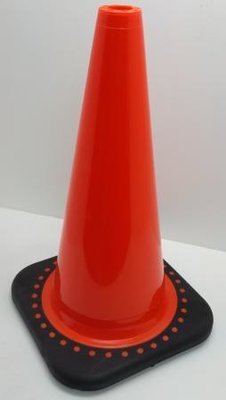 CONO DE PVC DE 18&quot; SIN CINTA REFLECTIVA