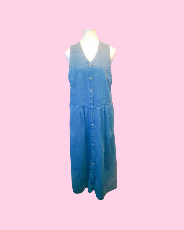 Retro Truly Yours Sport Vintage Jean Dress Size 10P  (1980&#39;s)