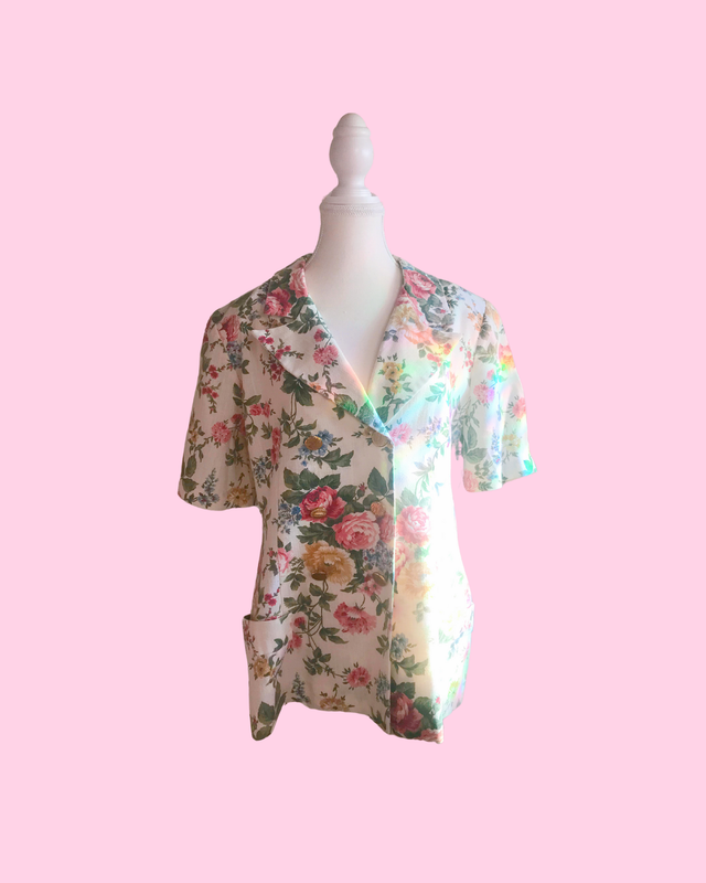 Vintage SGS STUDIO Floral Blazer Size 14A (1970&#39;s / 1980&#39;s)