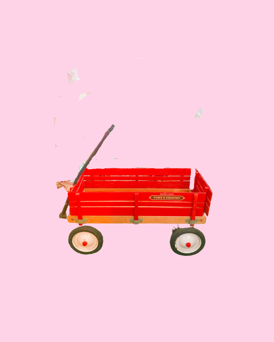 Vintage Radio Flyer Town &amp; Country Red Wagon