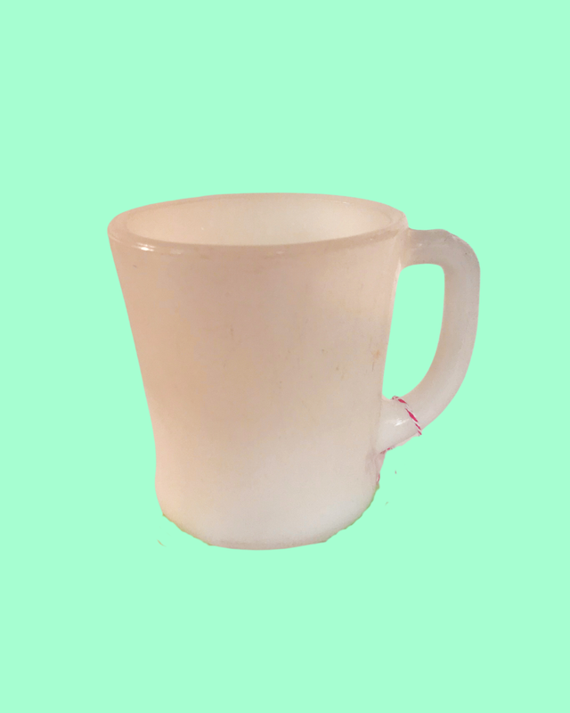 Vintage Fire King Ovenware Milk White Mug