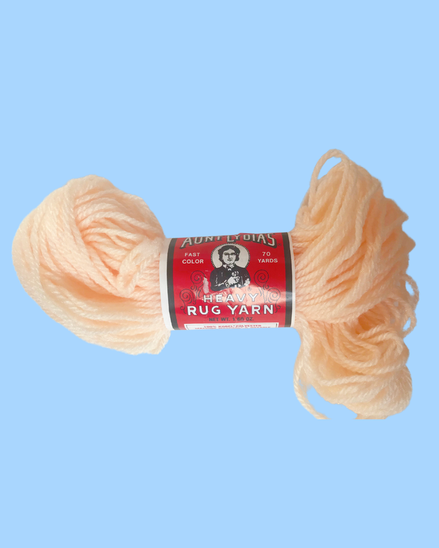 Vintage Aunt Lydia&#39;s Heavy Rug Yarn Color 558 Original Cream 70 Yards