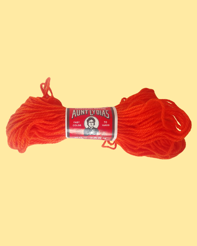VINTAGE Aunt Lydia&#39;s Heavy Rug Yarn Color 140 Phantom Red 70 Yards