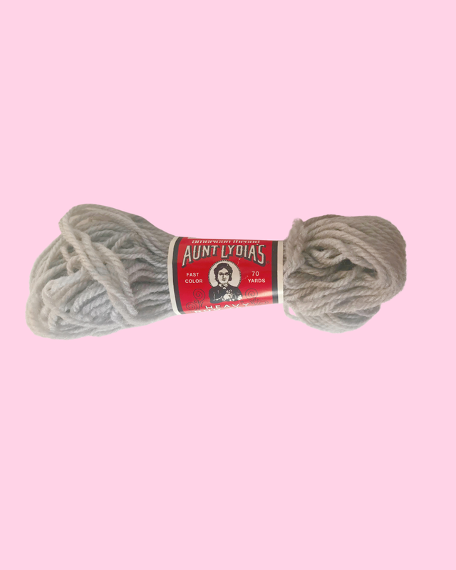 Vintage Aunt Lydia&#39;s Heavy Rug Yarn Color 810 Steel Gray 70 Yards