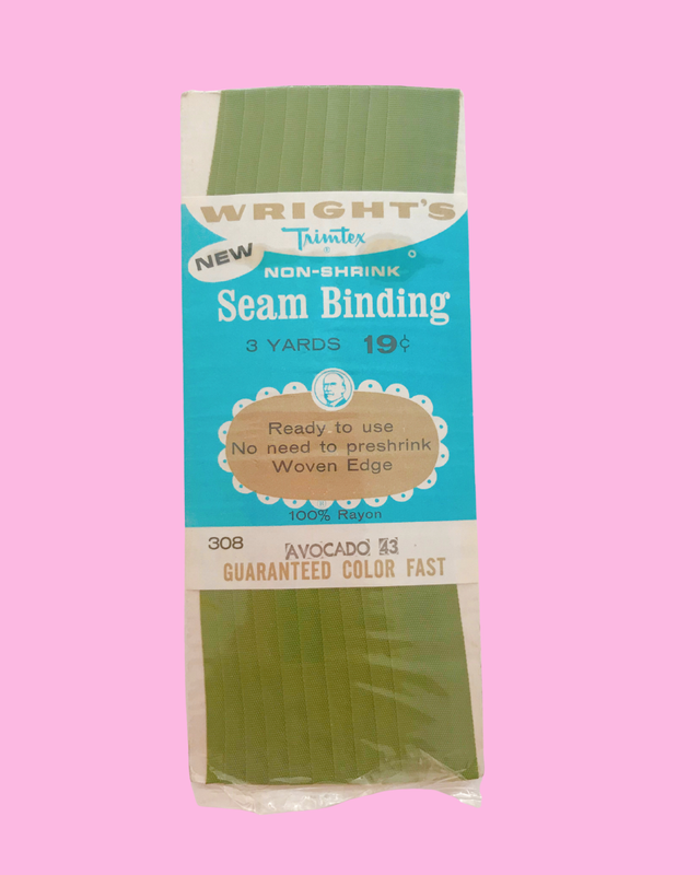 Vinage Wright&#39;s Seam Binding - Avocado 43 - 3 yards
