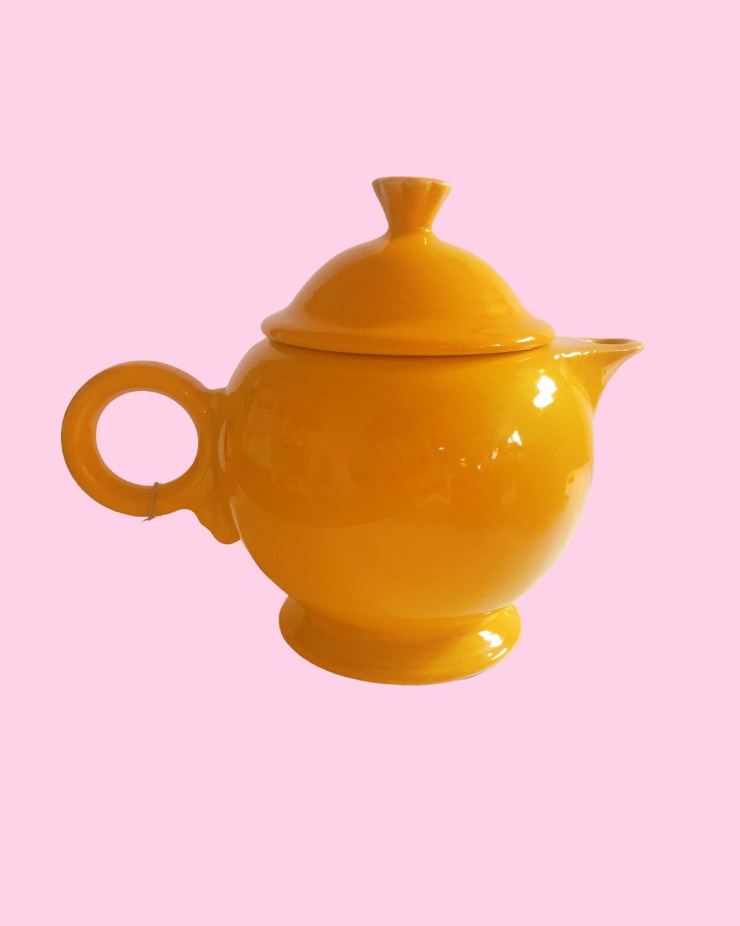Vintage Yellow Fiesta Tea Pot