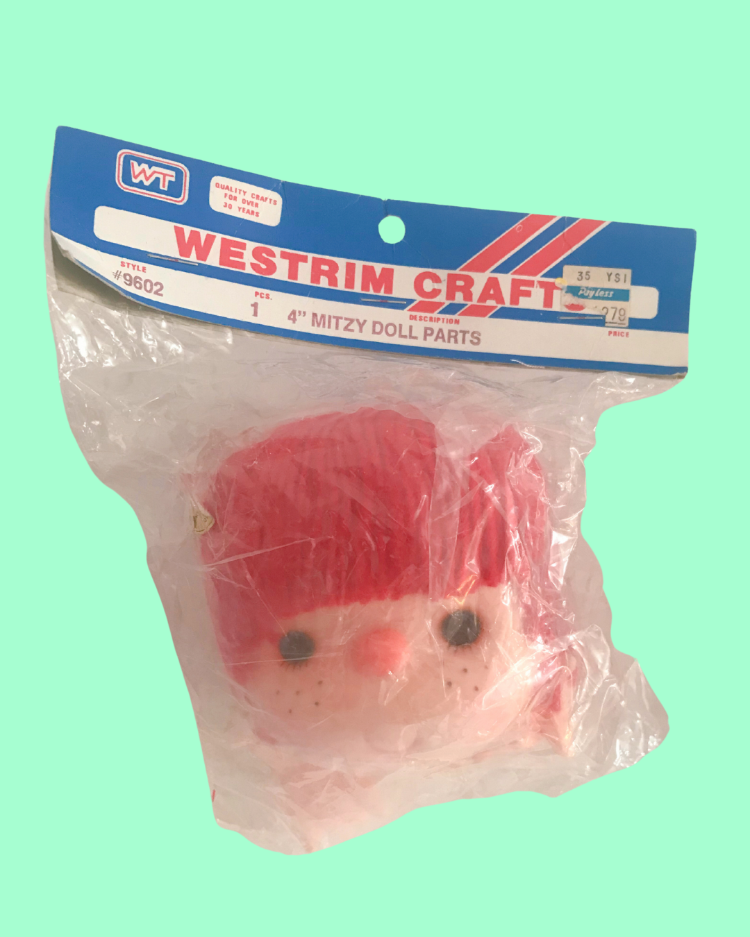 Vintage Westrim Crafts Mitzy Doll Head with Hands 4 inches