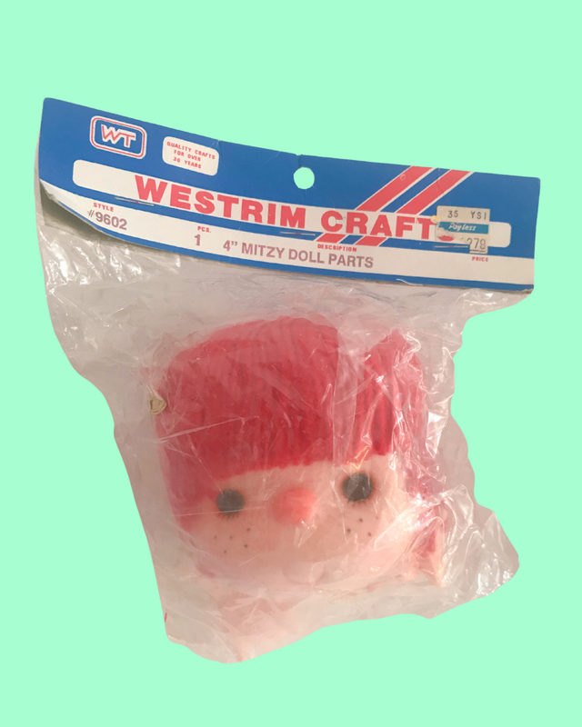Vintage Westrim Crafts Mitzy Doll Head with Hands 4 inches