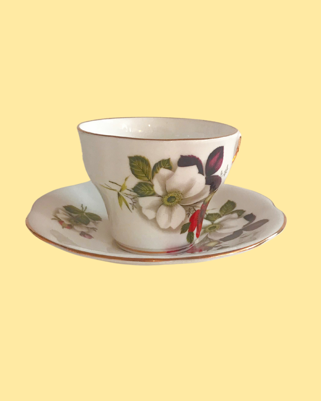 Vintage Royal Dover China Bone China Tea Cup &amp; Saucer
