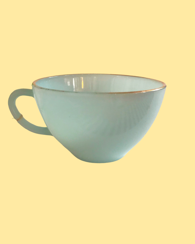 Vintage King Fire Light Blue Tea Cup