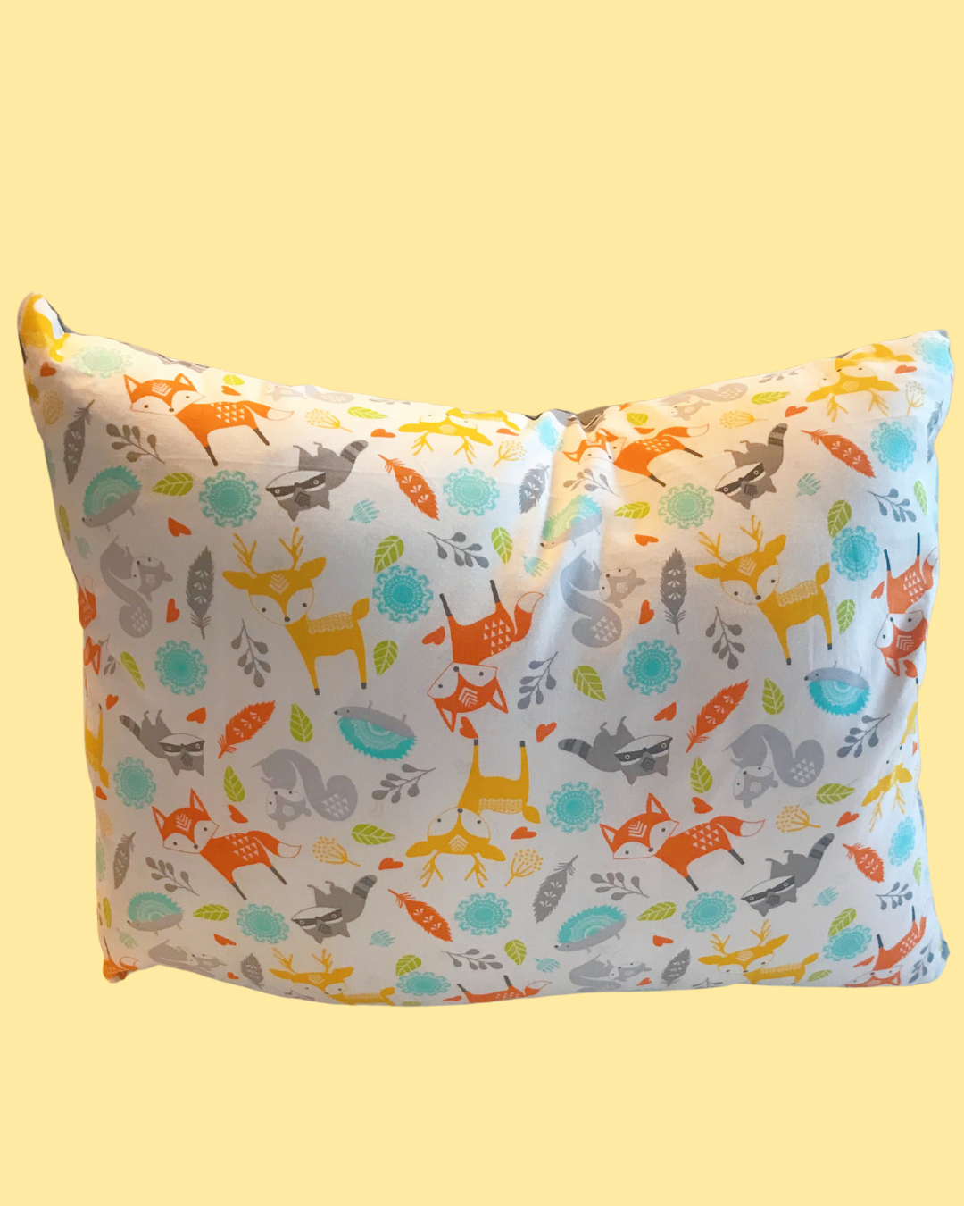 Handmade Pillow with Deer and Foxes