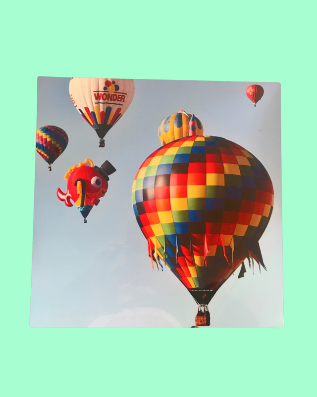 Hot Air Balloons on Metal 12 inches x 12 inches