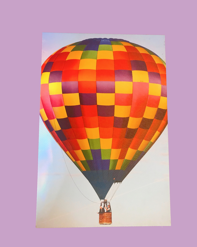Hot Air Balloon on Canvas 18 inches x 12 inches