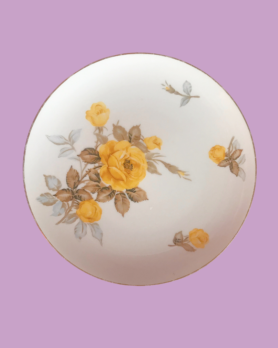 Vintage Sango Cotillion Yellow Roses Dinner Plate (1950&#39;s)