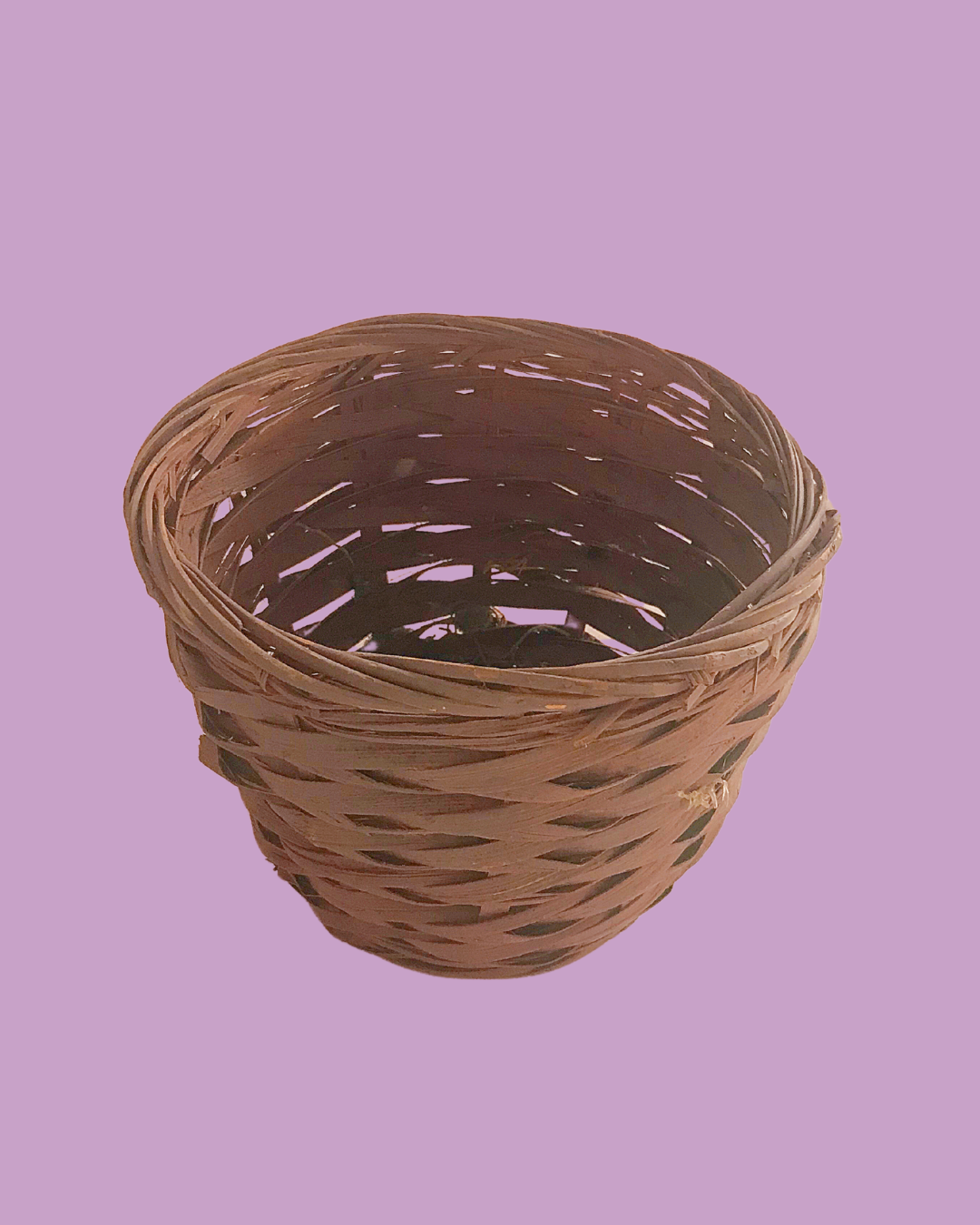 Vintage Plum Basket 6 in x 5 in