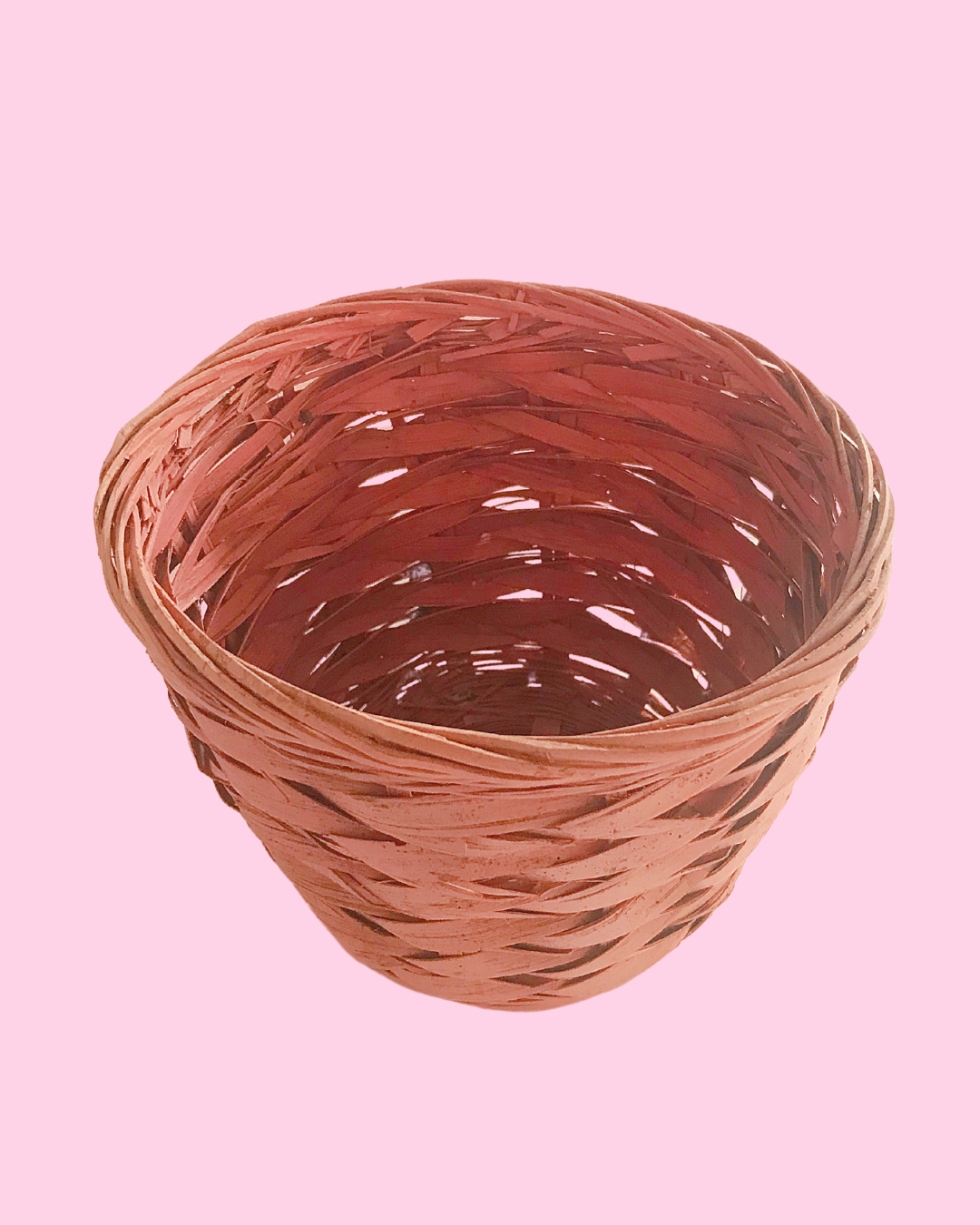 Vintage Mauve Basket 6 in x 5 in
