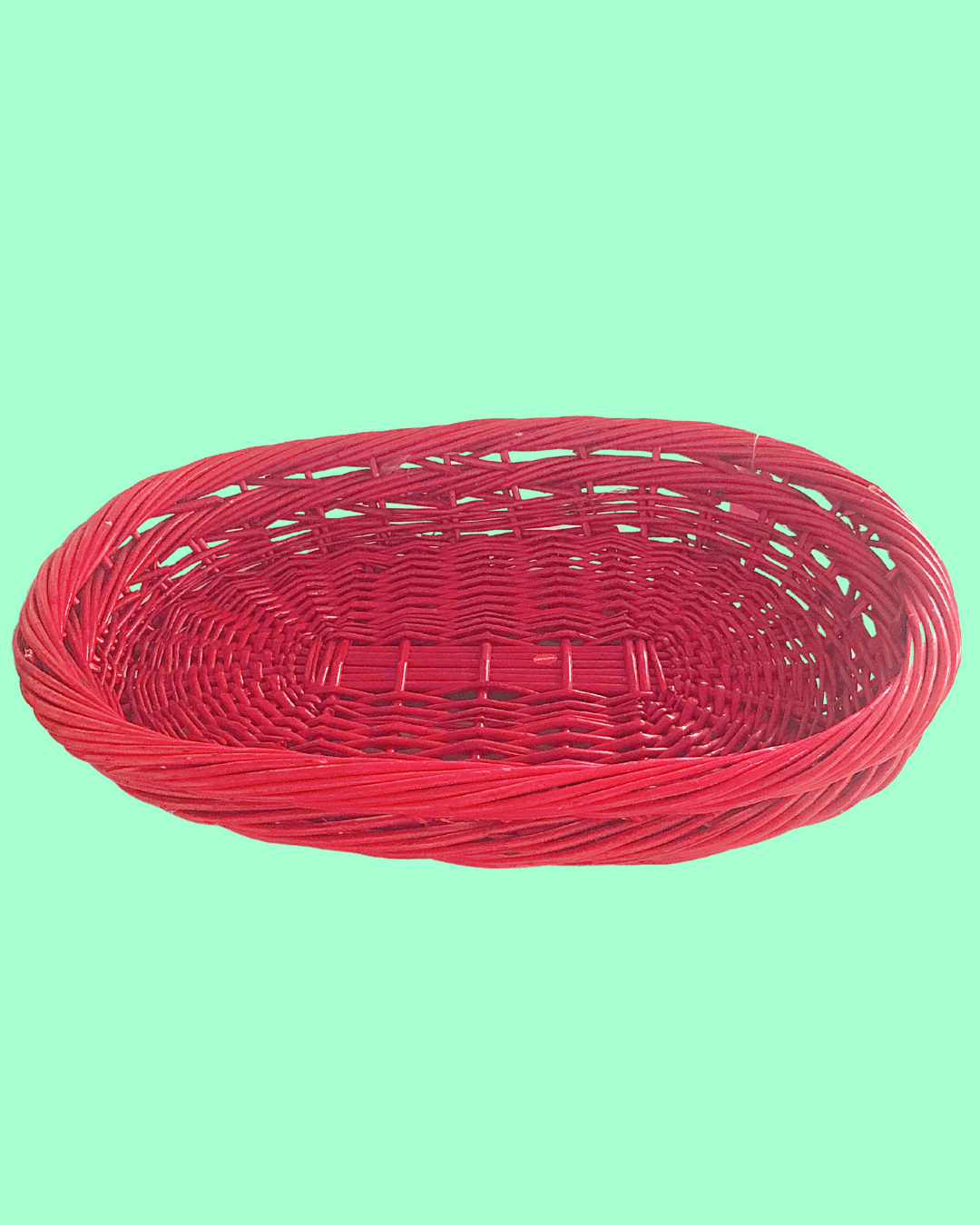 Vintage Red Basket 22 in x 15 in x 4 in