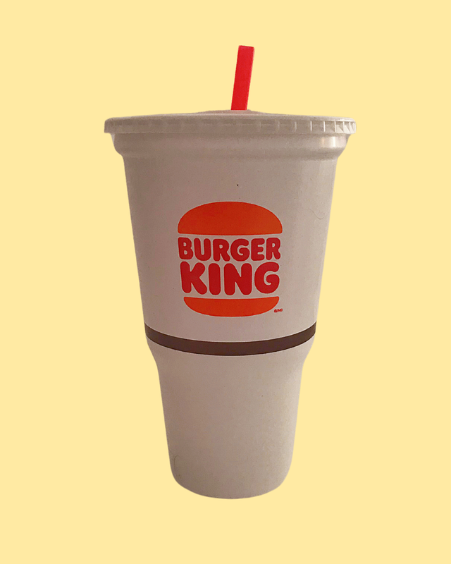 Retro Style Burger King Take-Away Cup with Lid &amp; Straw (2023)