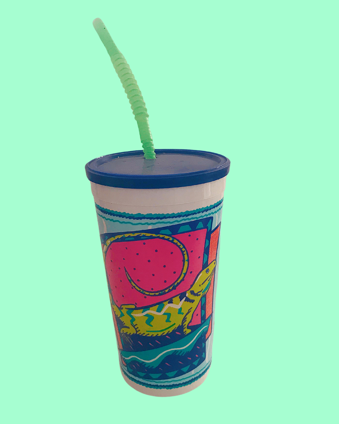 Retro Taco Time Take-Away Cup with Lid &amp; Straw (1995)