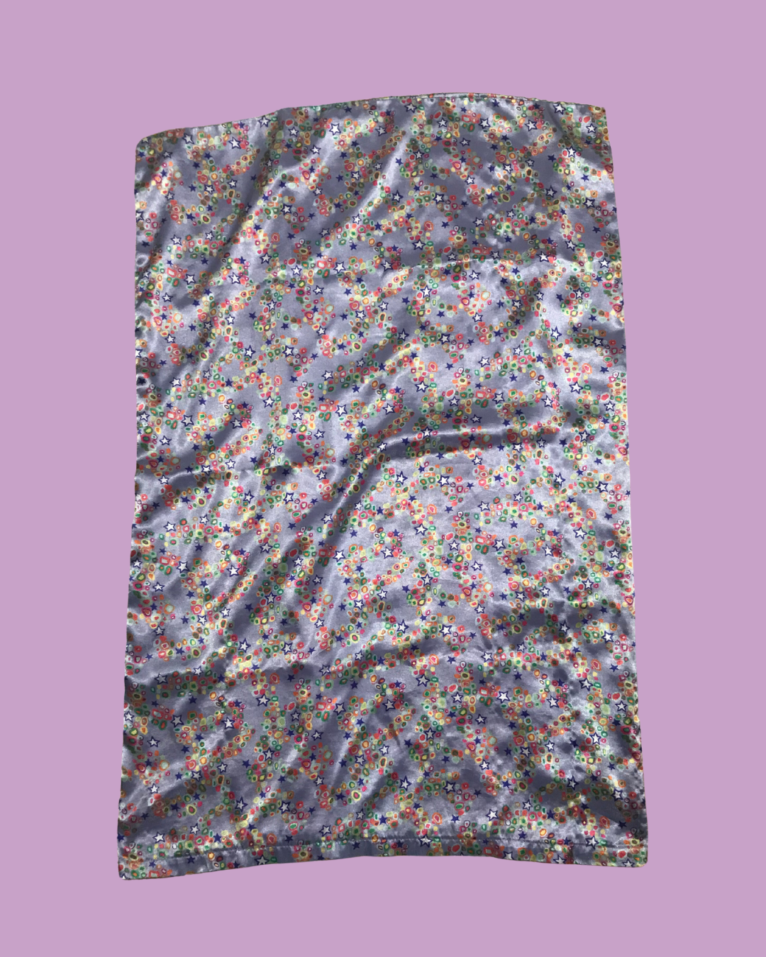 Silk Pillow Case with Flowers 33 in x 22 in