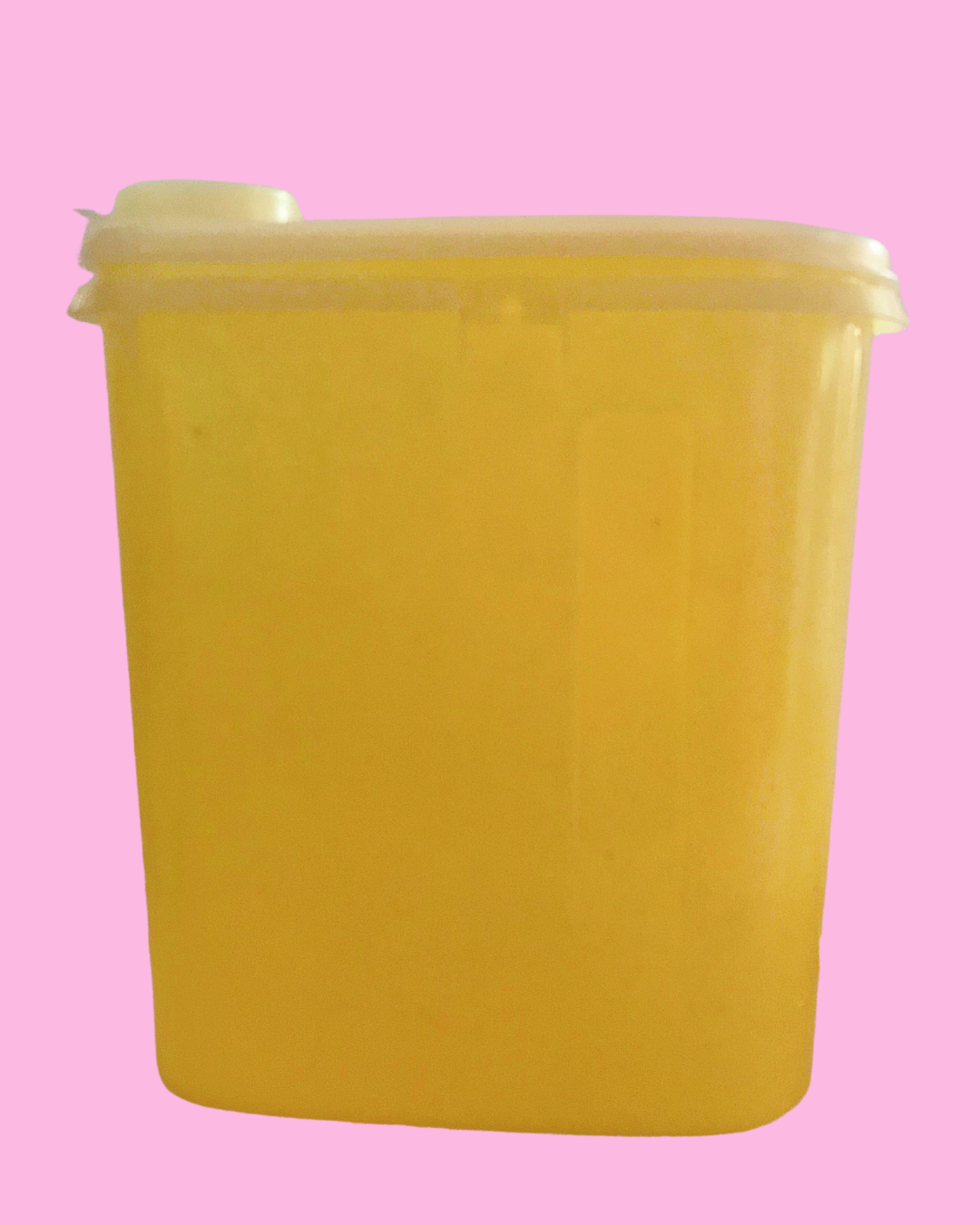 Vintage Yellow Juice or Dry Goods Tupperware