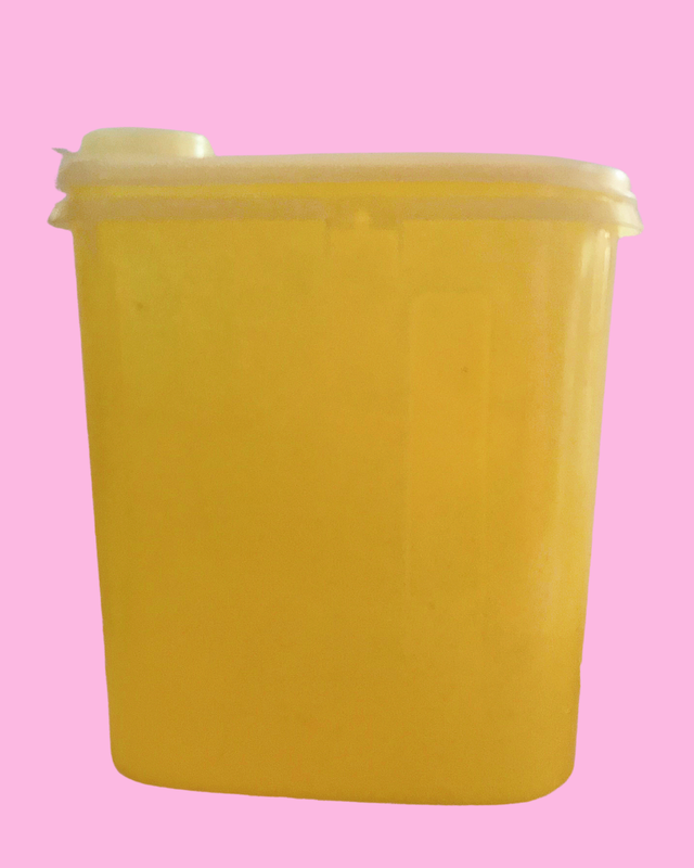 Vintage Yellow Juice or Dry Goods Tupperware