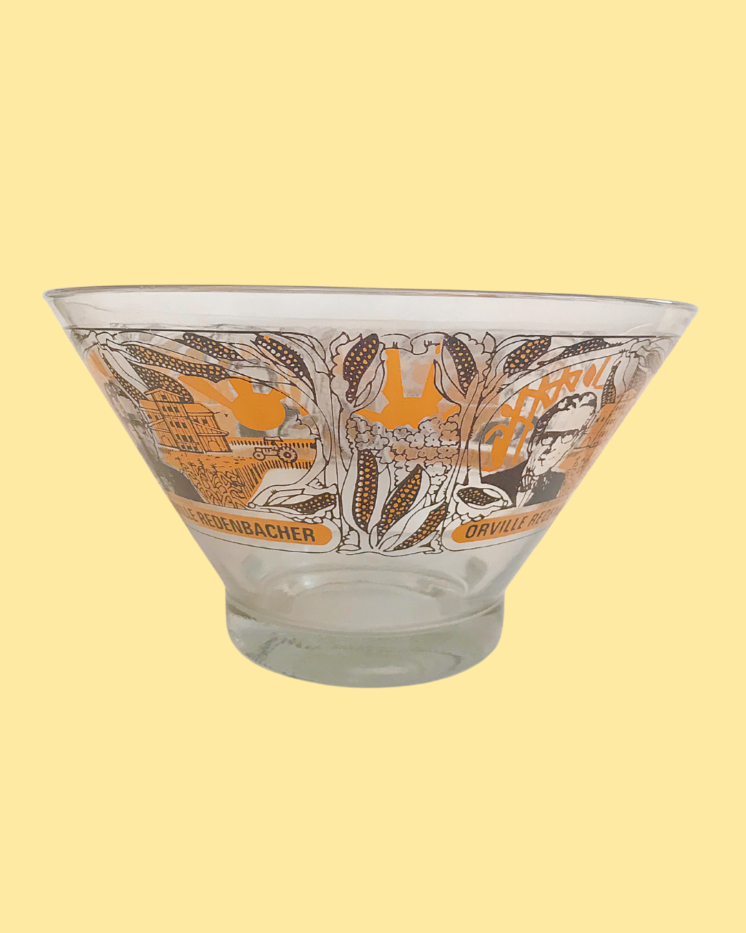 Vintage Orville Redenbacher Bowl 10 1/2 in across x 6 in tall (1970&#39;s)
