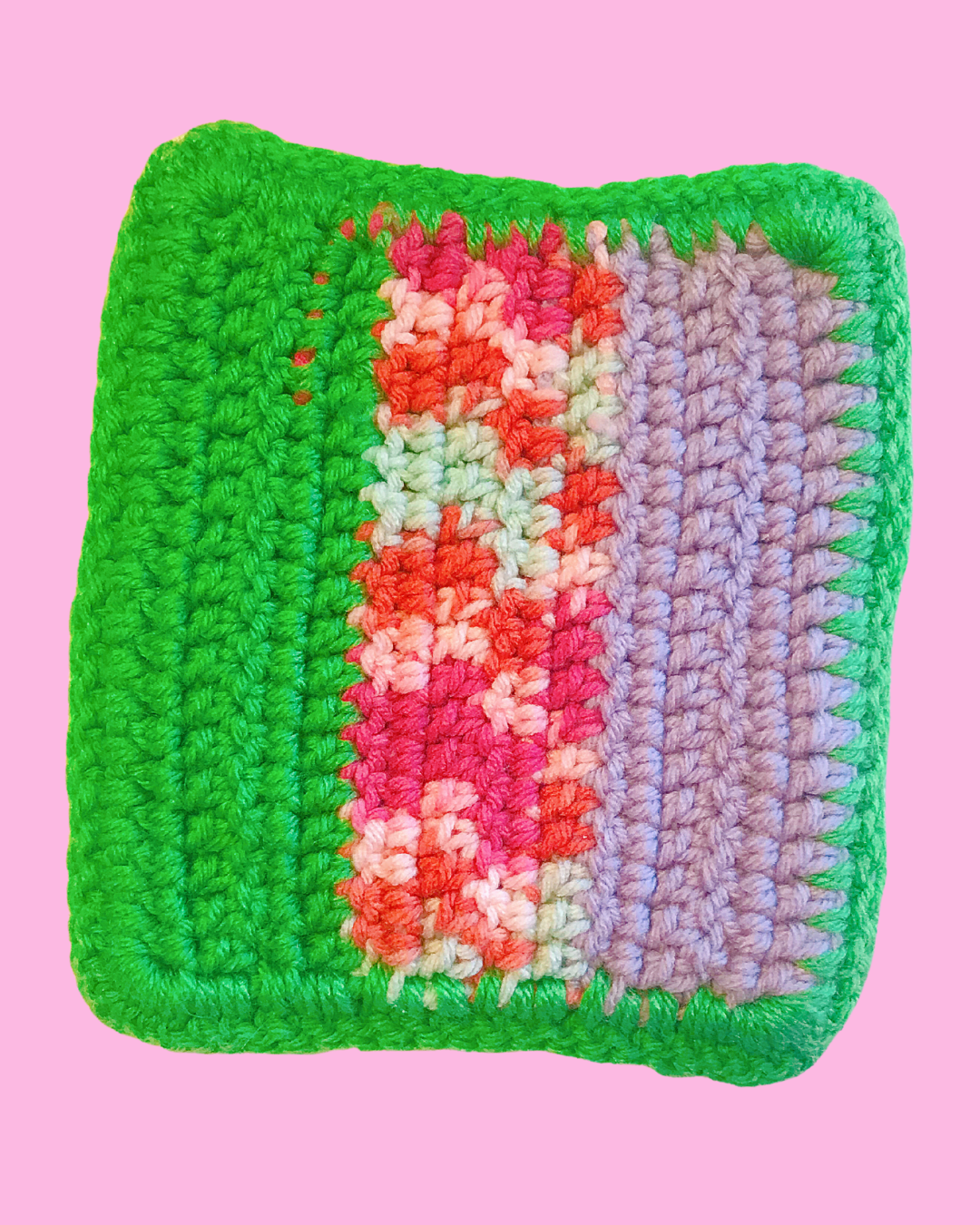 Handmade Crotchet Multi-Color Potholder / Hot Pad 7 in x 7 in