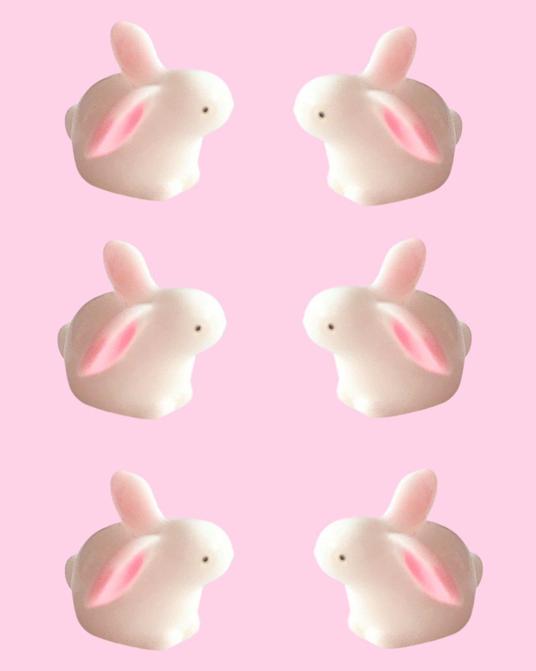 Resin Rabbit - Styles Vary - 4 pieces