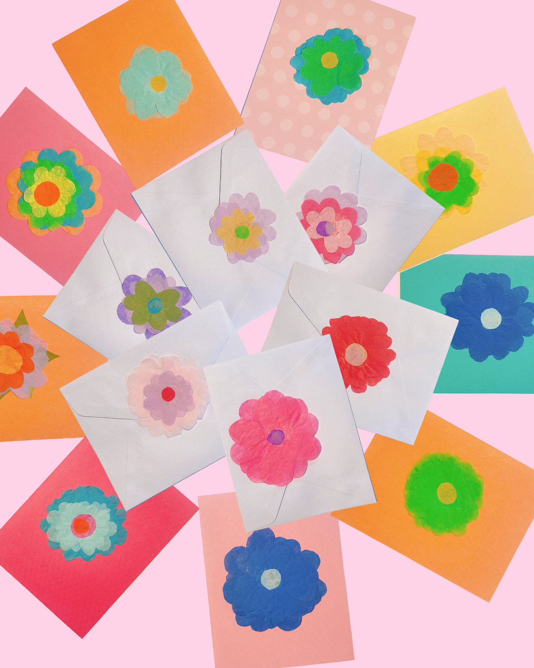Handmade Cards with Envelopes - Designed to Mix &amp; Match - Colors Vary - One Card (Comes with Envelope)