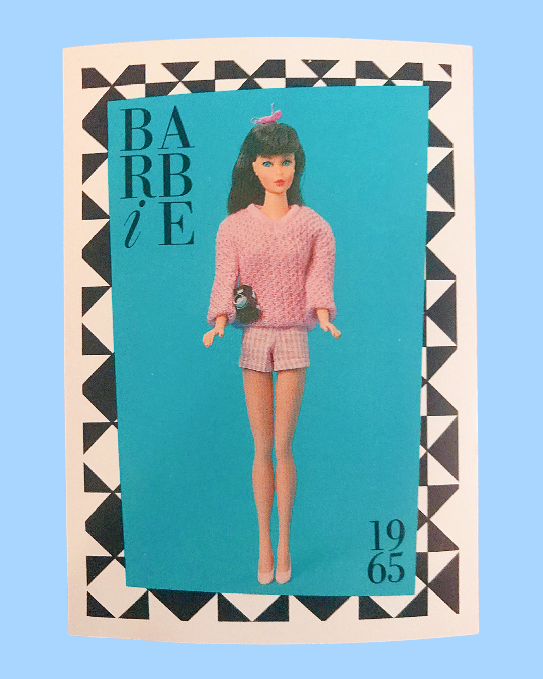 1965 First Edition &quot;Vacation Time&quot; Barbie Trading Card (Printed in 1990)