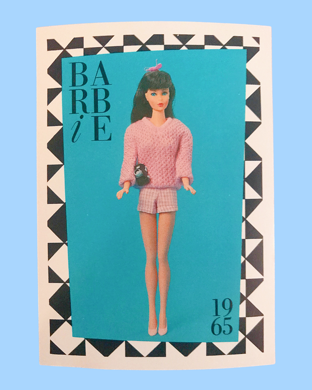 1965 First Edition &quot;Vacation Time&quot; Barbie Trading Card (Printed in 1990)