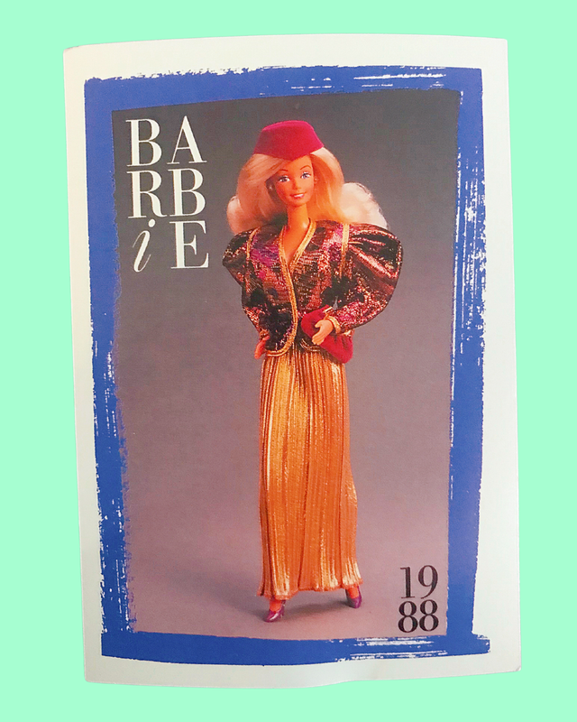 1988 First Edition &quot;Private Collection Fashions&quot; Barbie Trading Card (Printed in 1990)