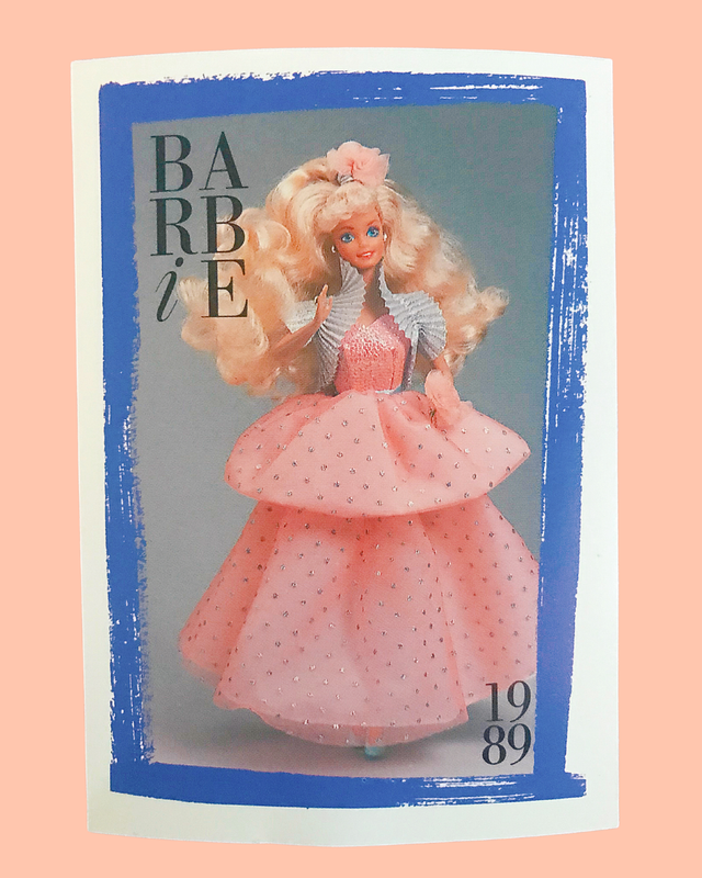 1989 First Edition &quot;Peach Pretty Barbie, K-Mart Exclusive&quot; Barbie Trading Card (Printed in 1990)