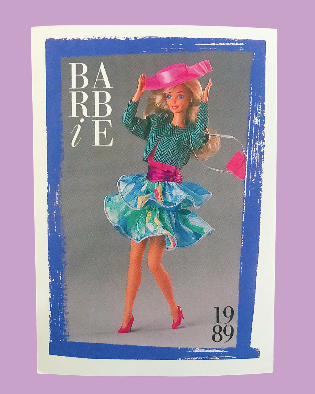 1989 First Edition &quot;Barbie Paris Pretty Fashions&quot; Barbie Trading Card (Printed in 1990)
