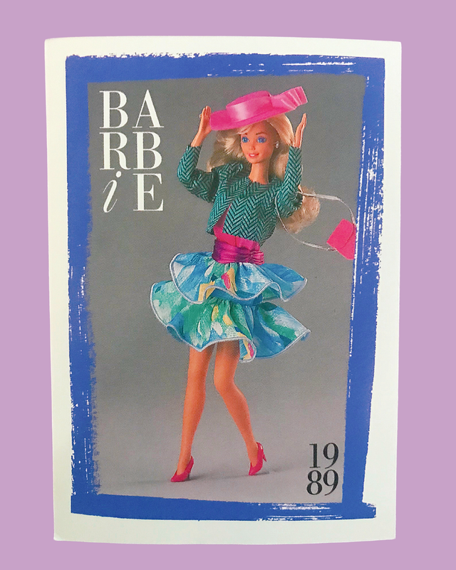 1989 First Edition &quot;Barbie Paris Pretty Fashions&quot; Barbie Trading Card (Printed in 1990)