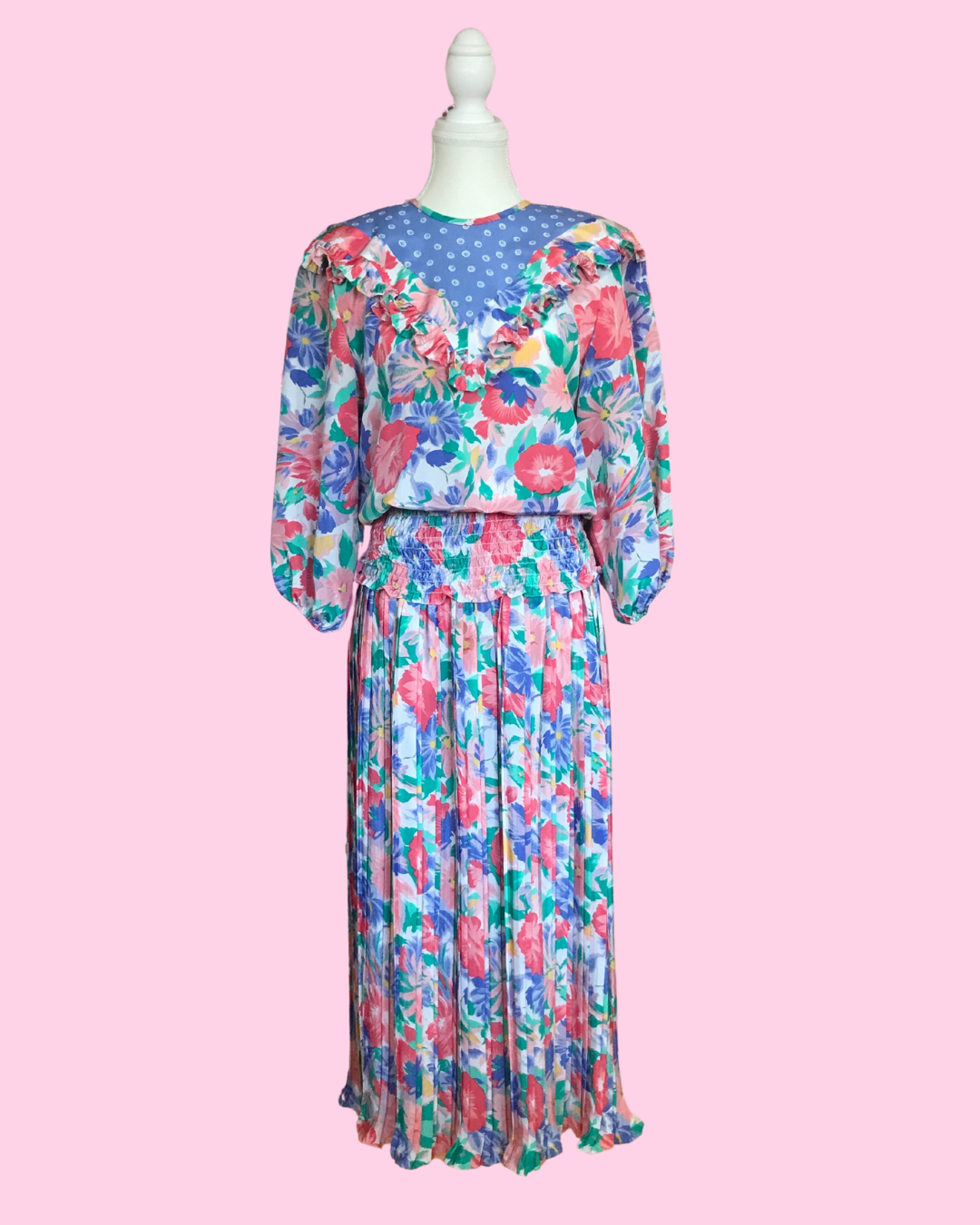 Vintage Susan Freis Dress Set (1980&#39;s) Size S